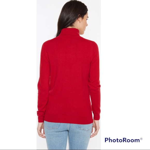Red Turtleneck Sweater. - Picture 4 of 7